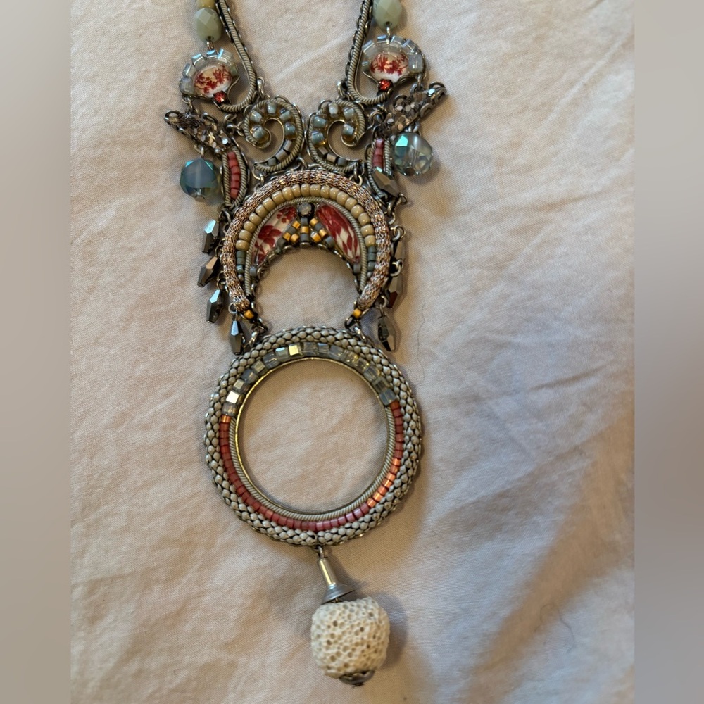 Ayala Bar Silver and Pink Pendant Necklace